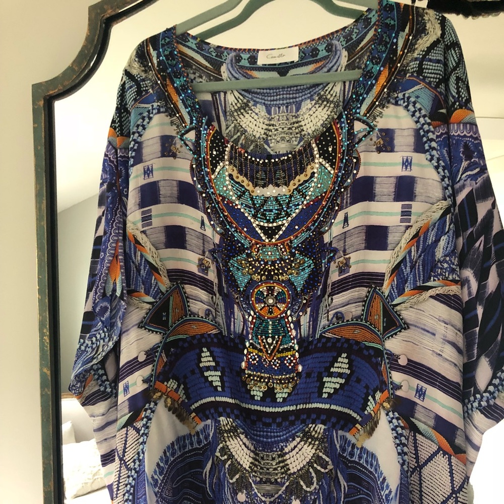 Camilla short round neck kaftan - A forever piece!
